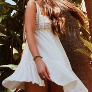Cream Laced Slip/ Dress